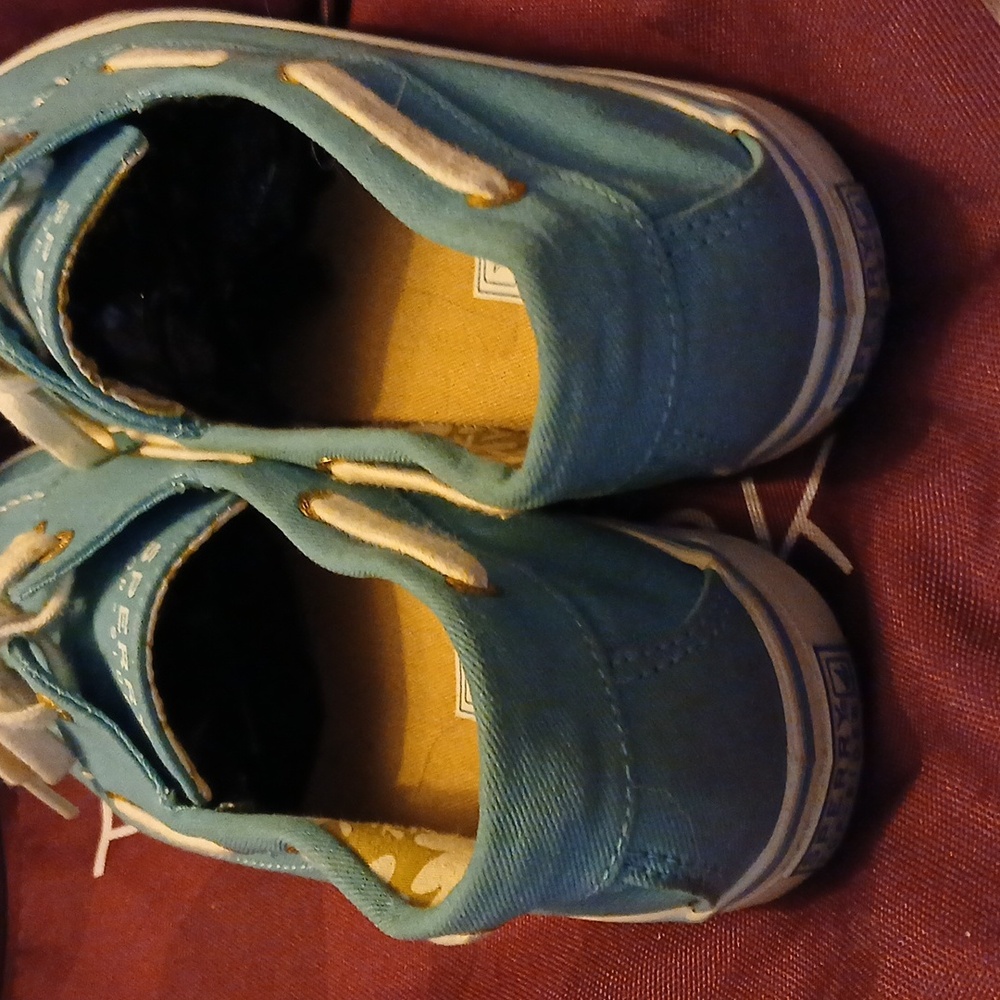 Sperry Womans Teal and White Boat Shoes 8.5 - Picture 4 of 7